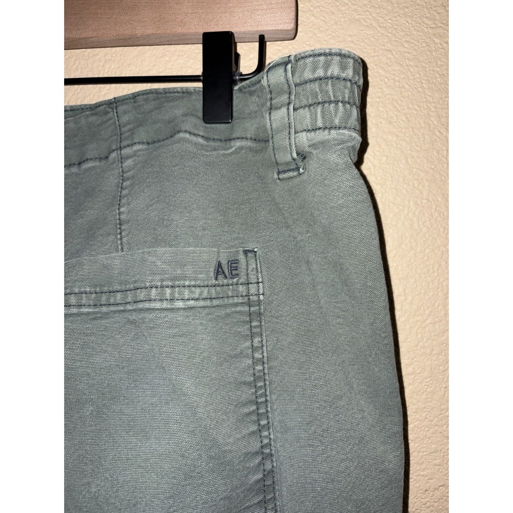 American Eagle Outfitters Real Good Pant Womens 18 Green Cotton Cargo Stretch - Picture 3 of 9